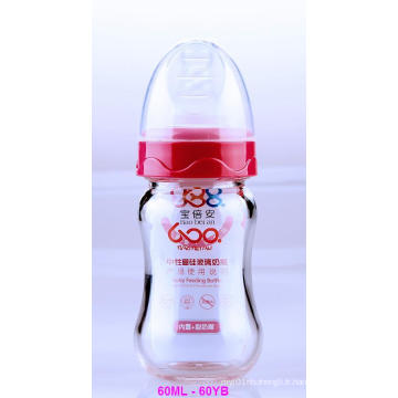 60ml Neutral Boroslicate Glass Baby Feeding Bottle